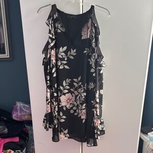 Guess Black and Pink Floral Dressblack